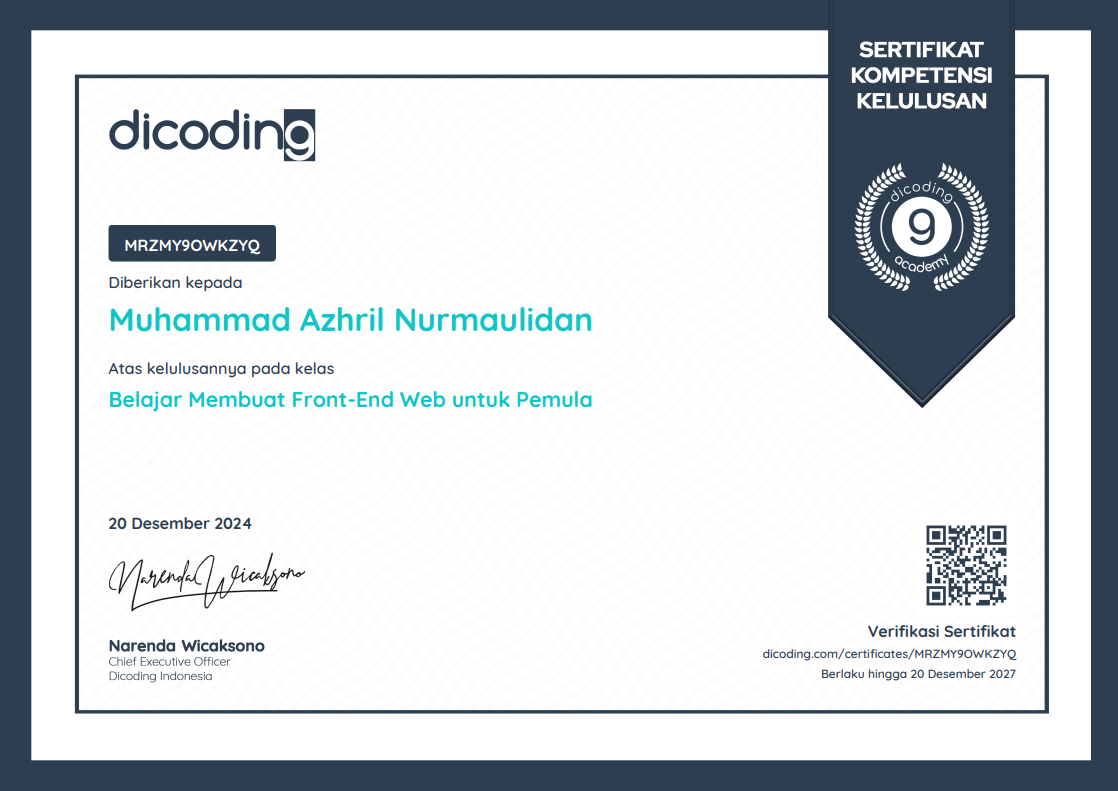 Certificate
